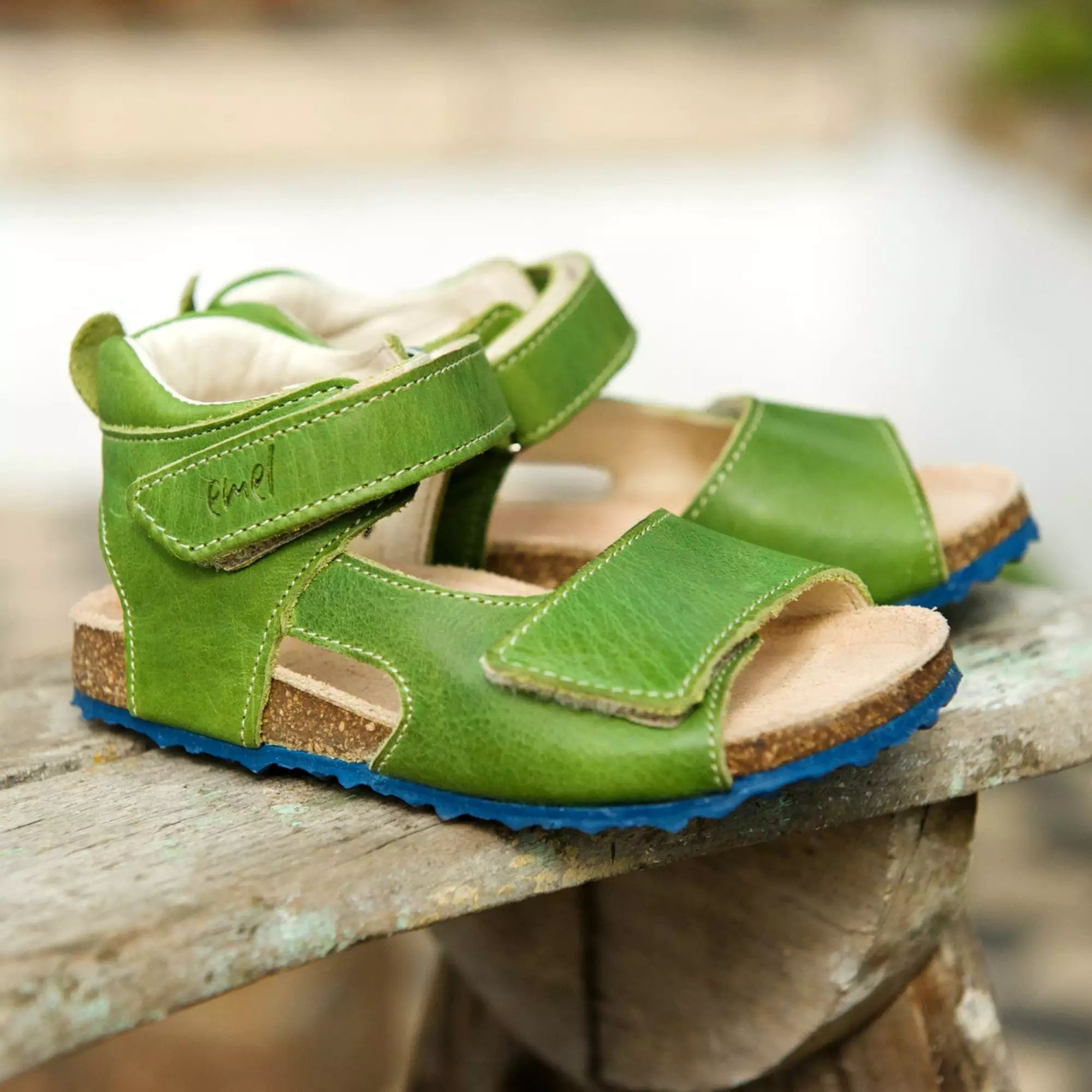 (2508-1) Emel Green Sandals