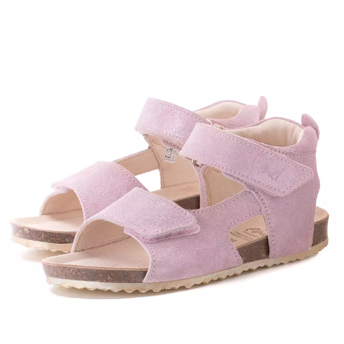 (2508A-3/2509A-3) Emel  pink shiny velcro sandals