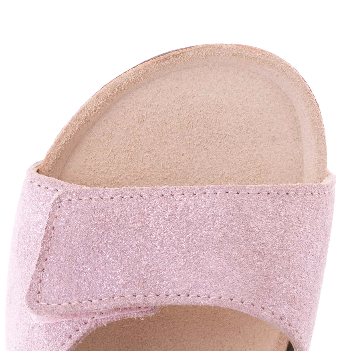 (2508A-3/2509A-3) Emel  pink shiny velcro sandals