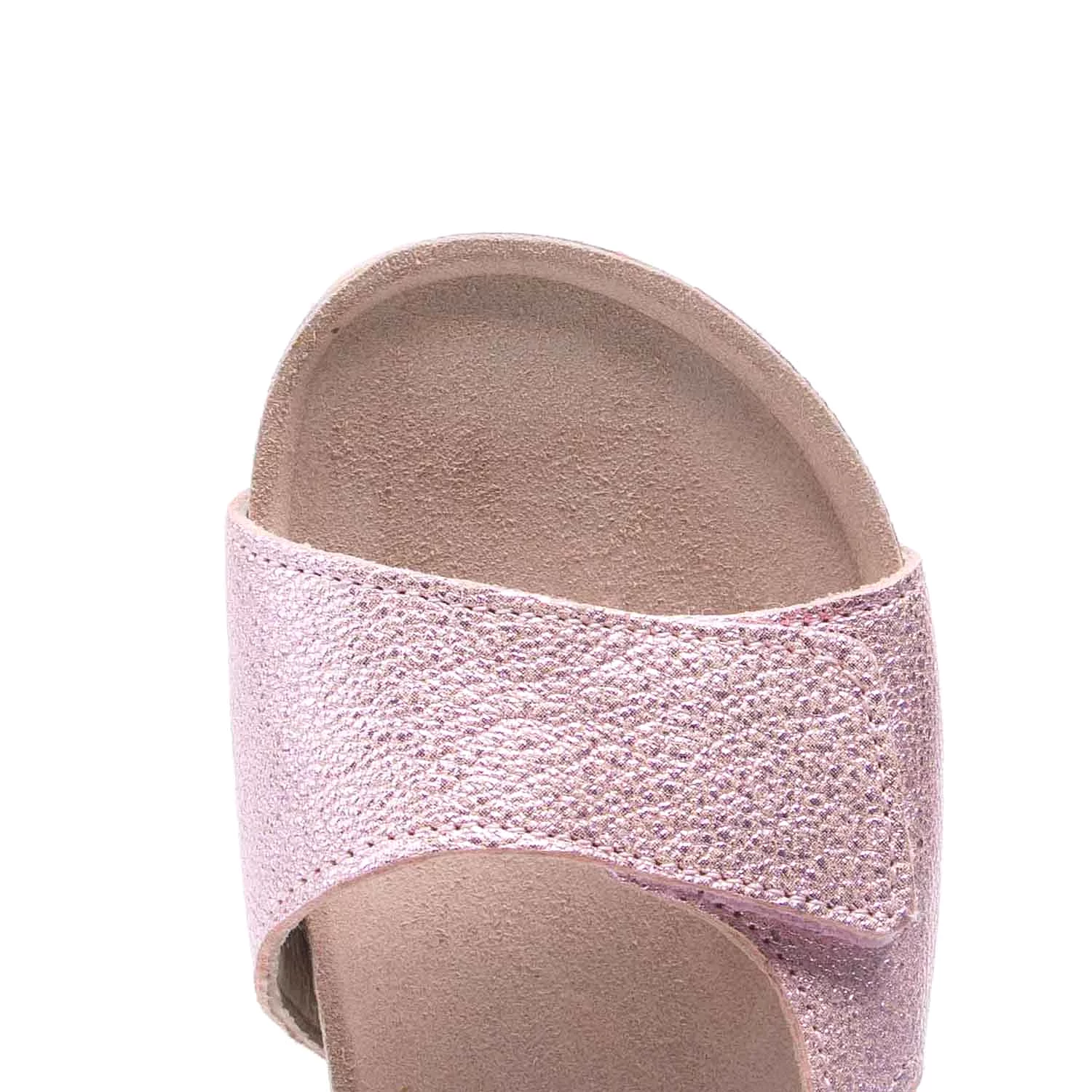 (2508C/2509C) Emel pink shiny velcro sandals