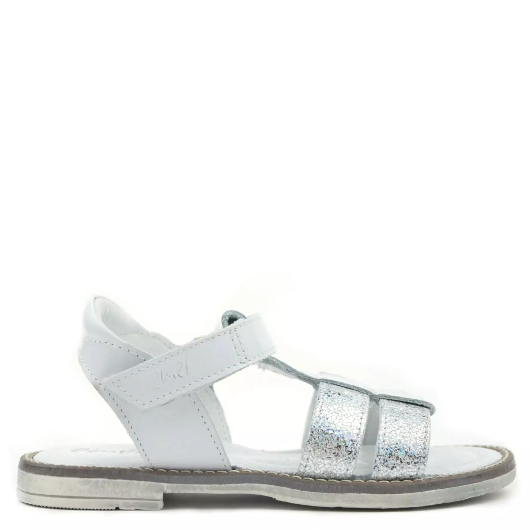 (2568B-4) Emel white patent sandals