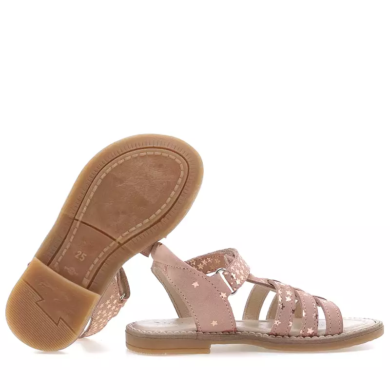 (2702-7) Emel  pink strap sandals stars - Coming soon!