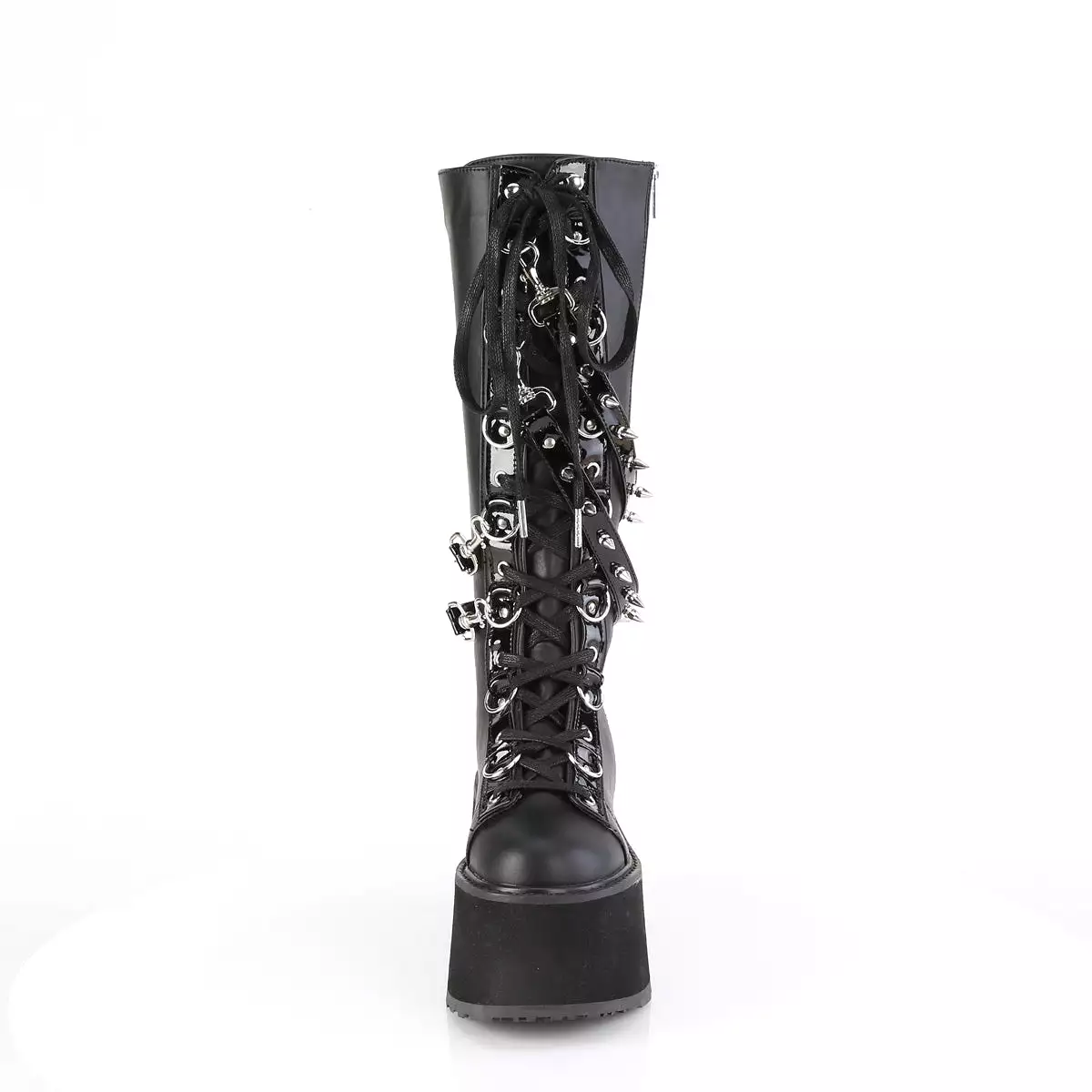 3 Inch Platform DAMNED-220 Black Vegan Leather