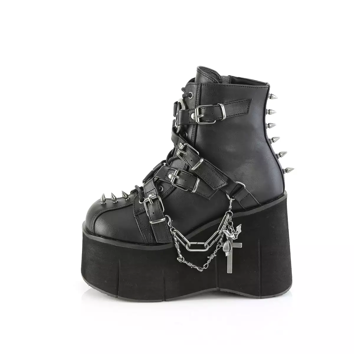 4 Inch Platform KERA-68 Black Vegan Leather