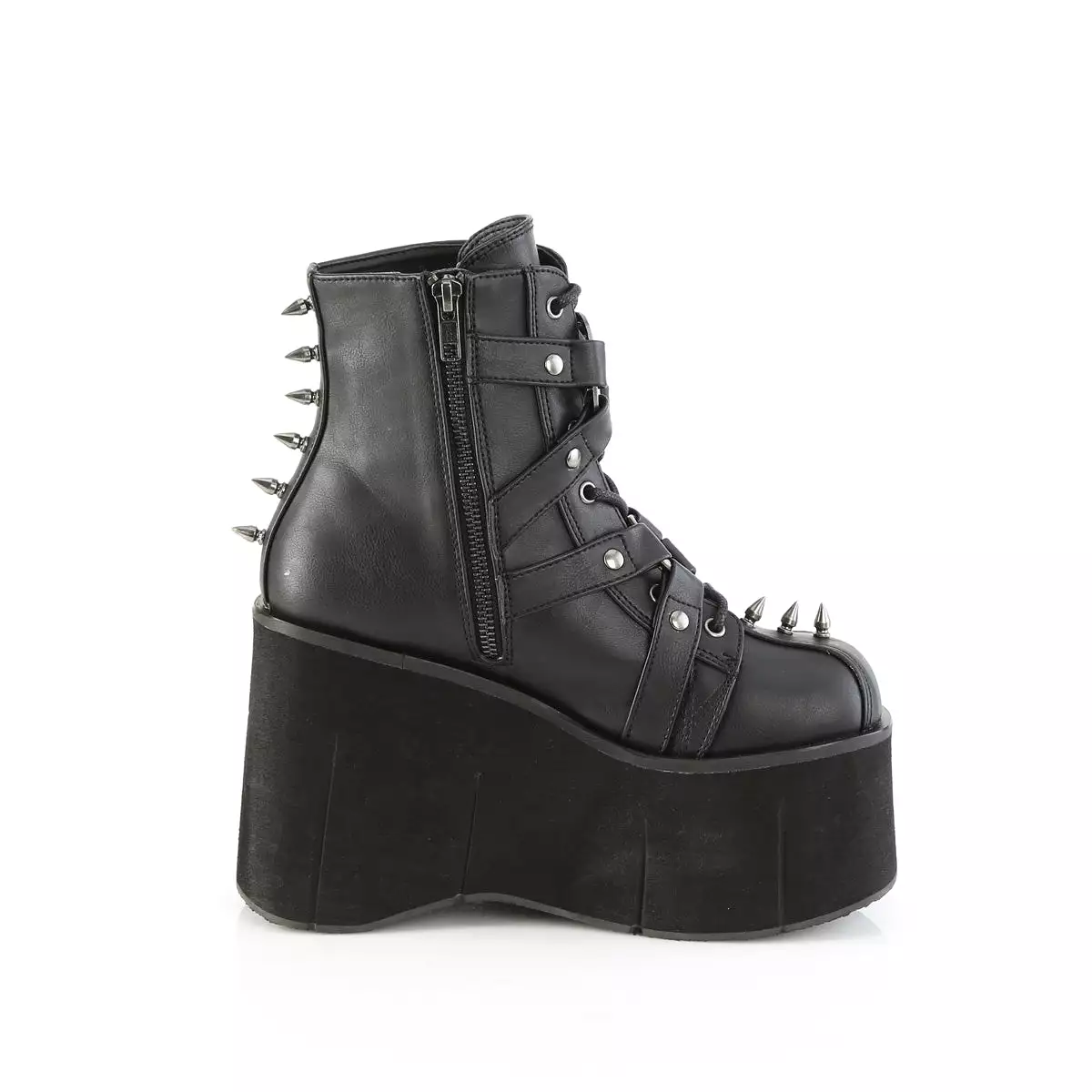 4 Inch Platform KERA-68 Black Vegan Leather