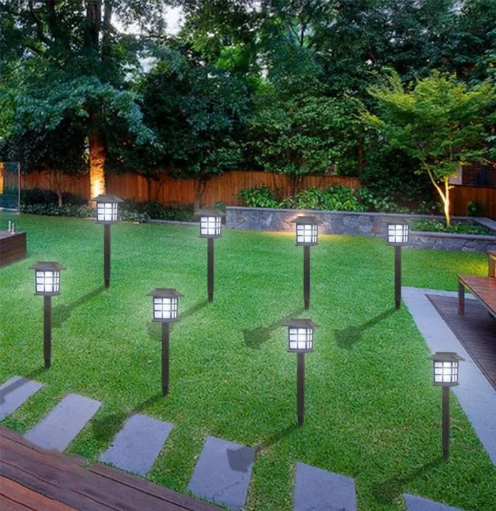 6pcs Led Solar Pathway Lights Waterproof Outdoor Solar Lamp