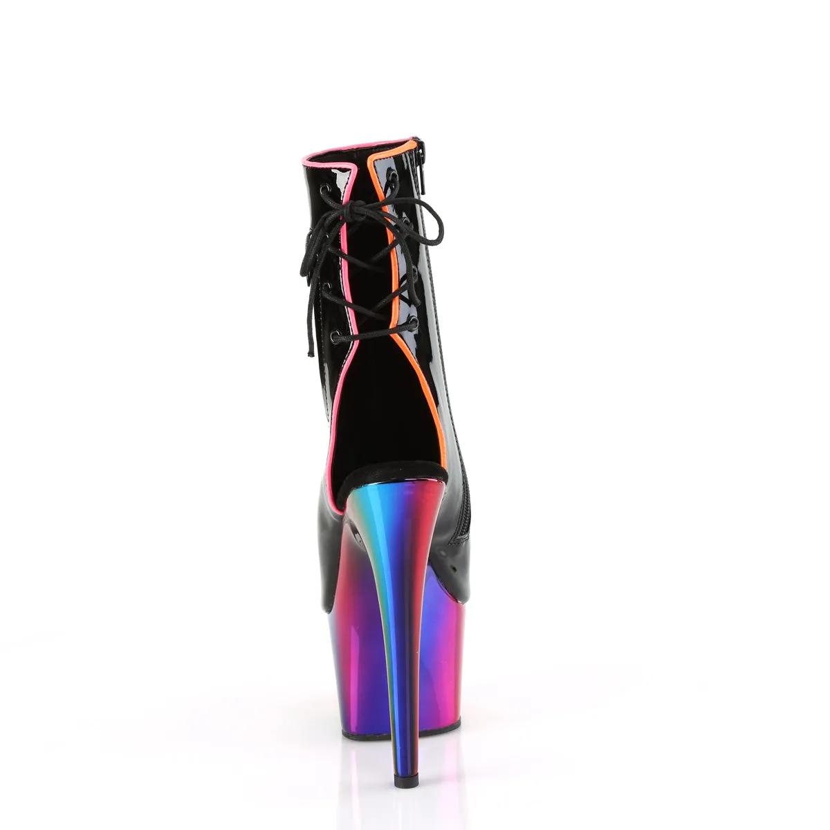 7 Inch Heel ADORE-1018RC-02 Black-Rainbow