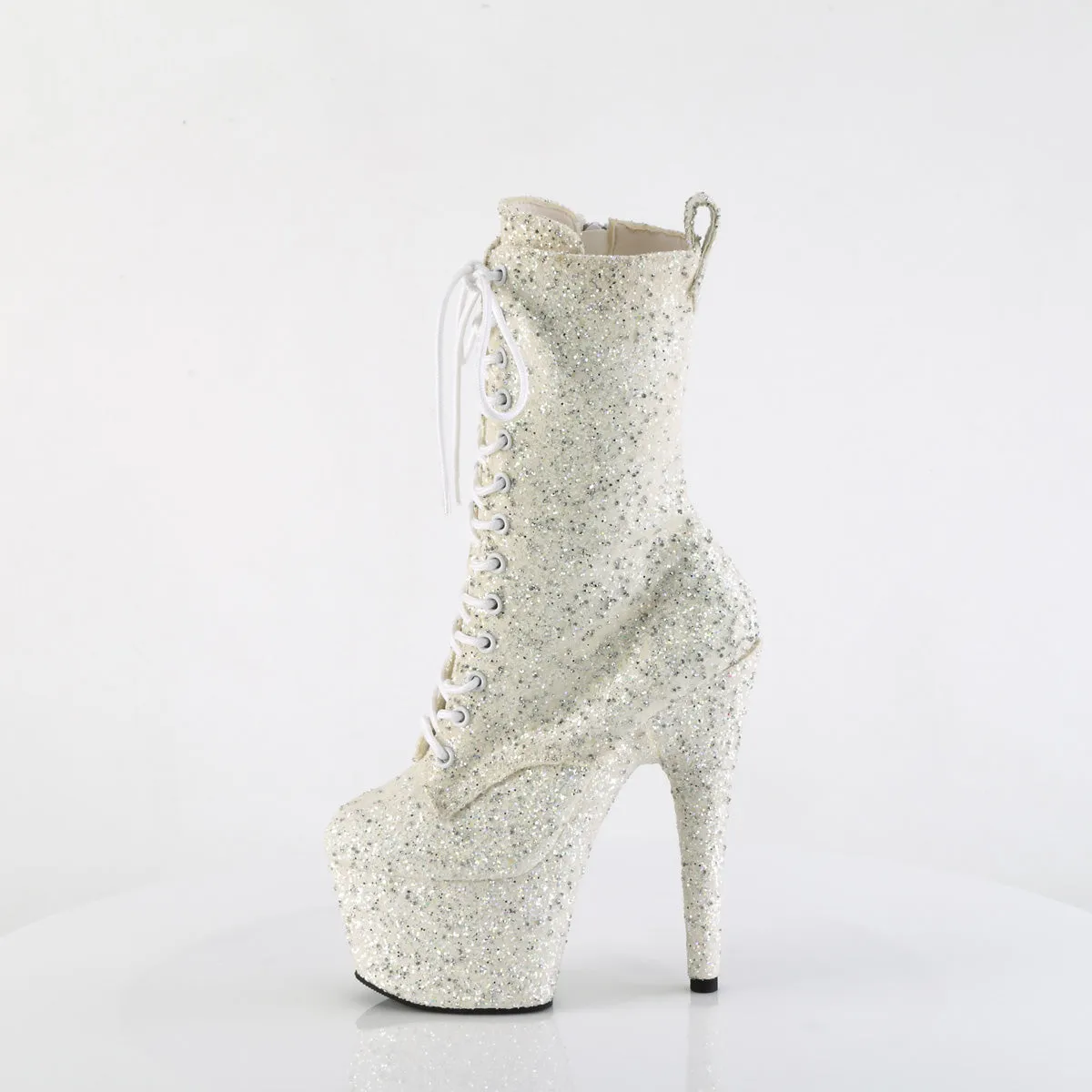 7 Inch Heel ADORE-1040GR Ivory Glitter