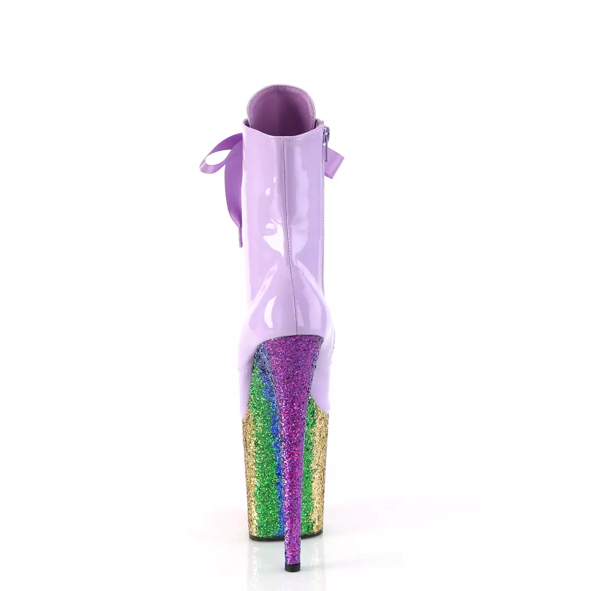 8 Inch Heel FLAMINGO-1020HG Lavender Holo Patent