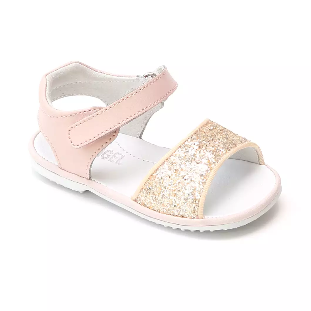 Angel Baby Girls Elise Glitter Open Toe Sandals