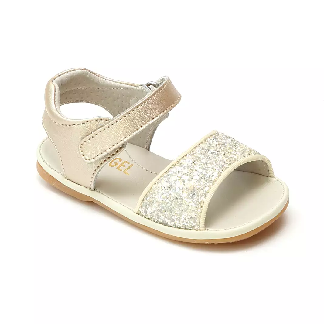 Angel Baby Girls Elise Glitter Open Toe Sandals