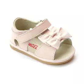 Angel Baby Girls Twin Bow T-Strap Sandal