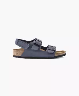 Birkenstock Kids Milano BirkiBuc Navy Sandals