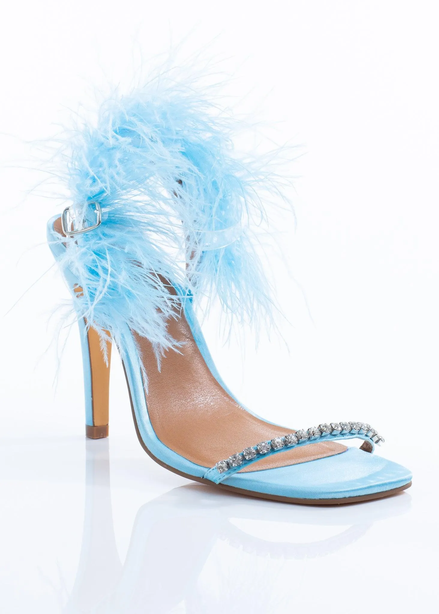 Blue Feather Heel