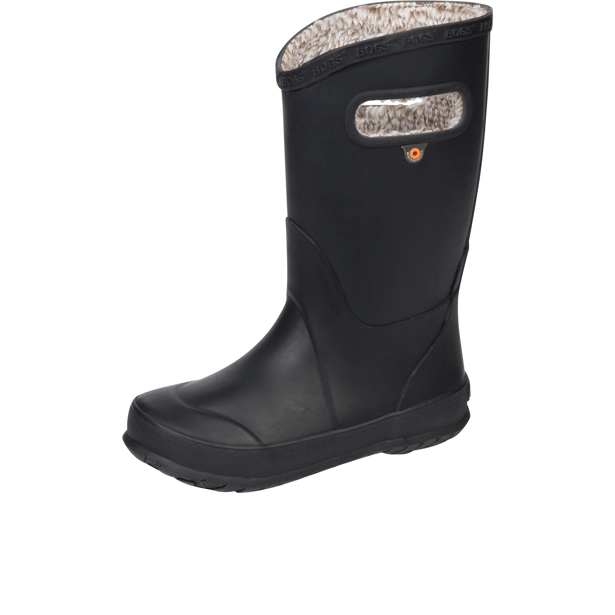 Bogs Childrens Rainboot Plush Black