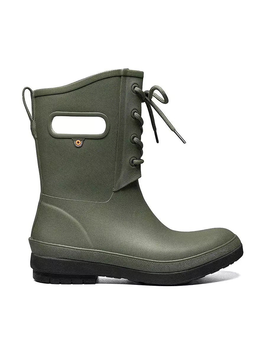 Bogs - Women's Amanda II Lace Green Rain Boots