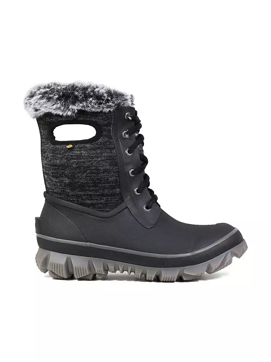 Bogs- Women's Arcata Knit Black Multi Winter Boots 72404-009