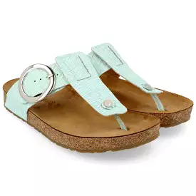 Corinna Round Buckle - Mint Leather||Corinna avec une boucle ronde - Cuir menthe