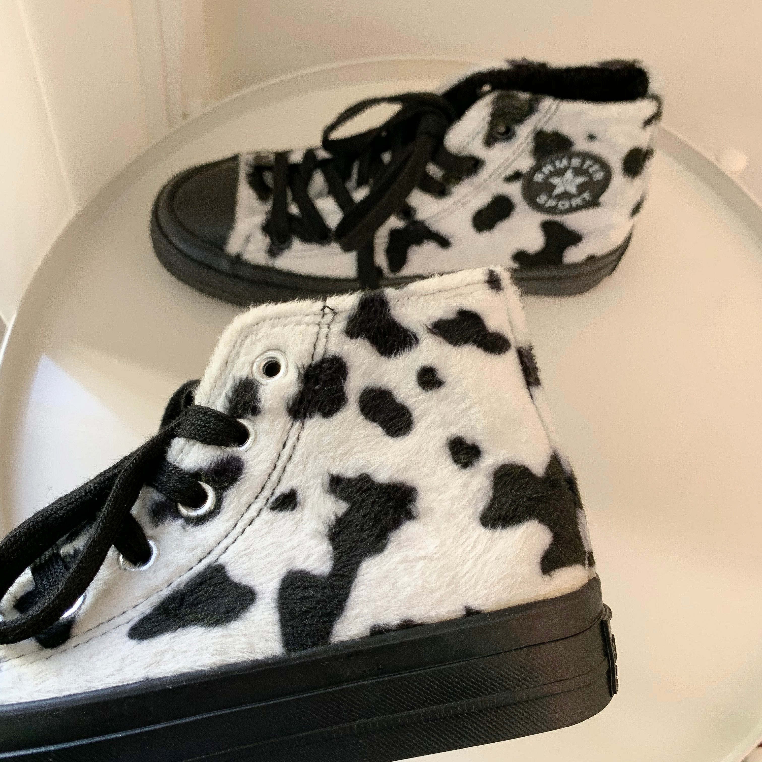 Cow Suede Canvas Shoes AD12758