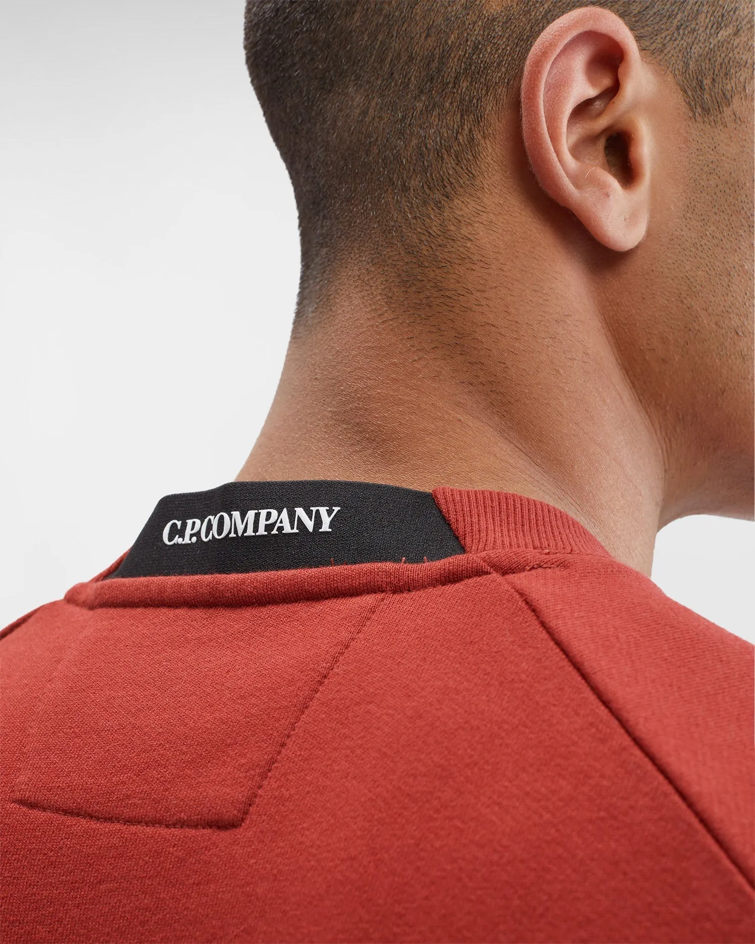 CP Company Sweat bordeaux Diagonal raised fleece