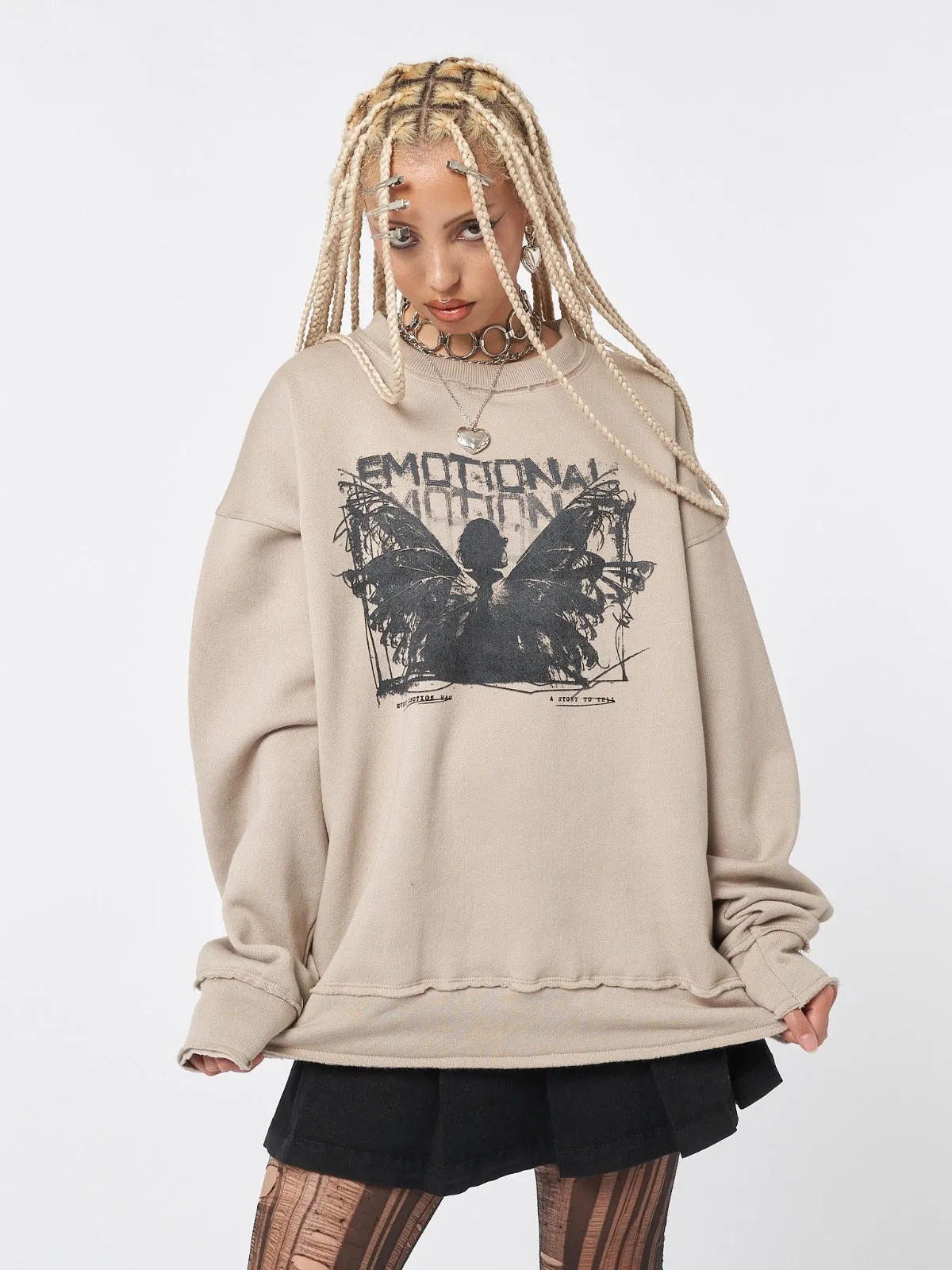 Emotional Fairy Beige Sweatshirt