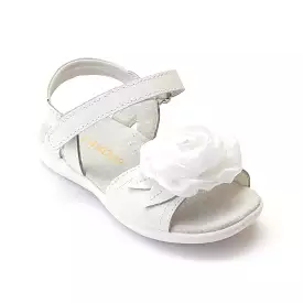 FINAL SALE - L'Amour Girls B600 Decorative Satin Flower Applique Sandals