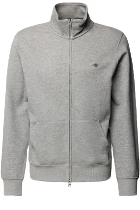 GANT Zip Cardigan Regular Grey