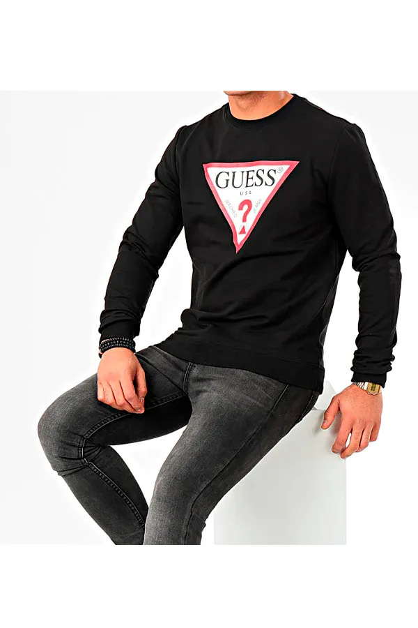 GUESS Sweatshirt Original Logo Black