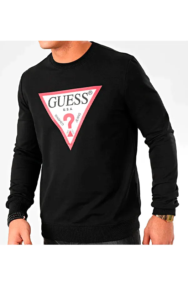 GUESS Sweatshirt Original Logo Black