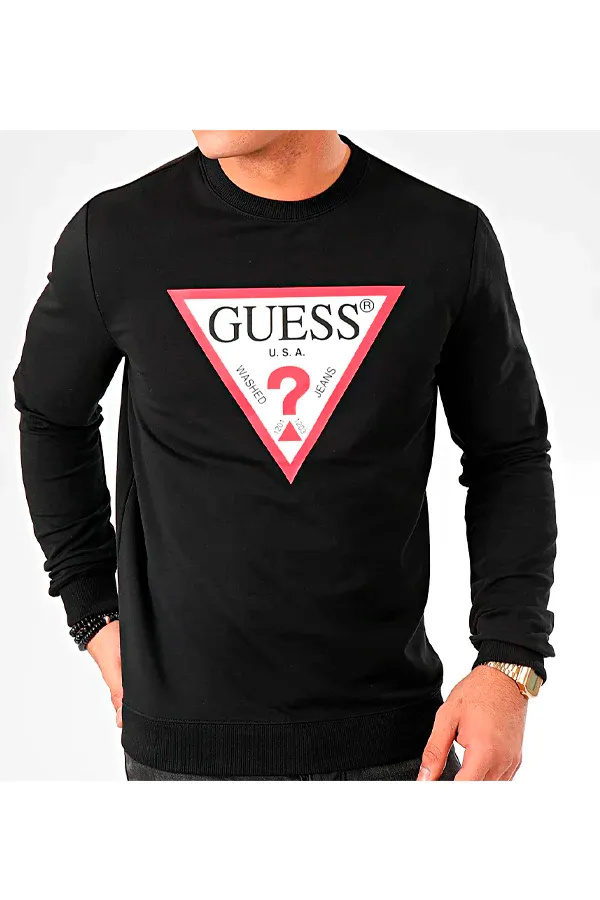 GUESS Sweatshirt Original Logo Black