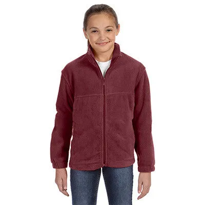 Harriton Youth 8oz. Full-Zip Fleece