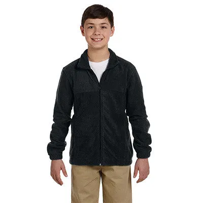 Harriton Youth 8oz. Full-Zip Fleece