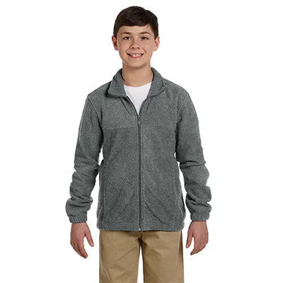 Harriton Youth 8oz. Full-Zip Fleece