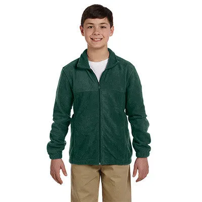 Harriton Youth 8oz. Full-Zip Fleece