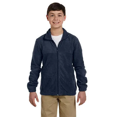 Harriton Youth 8oz. Full-Zip Fleece