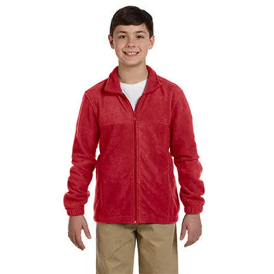 Harriton Youth 8oz. Full-Zip Fleece