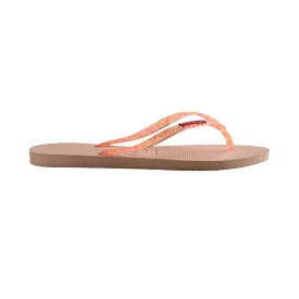 Havaianas Girl's Slim Glitter iridescent Pink (Sizes 3536-3738)