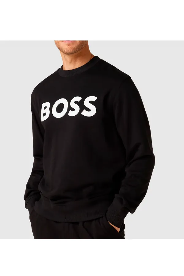 Hugo Boss Crew Logo Sweatshirt Black