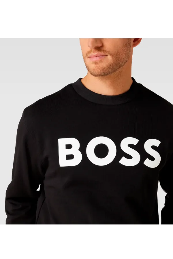 Hugo Boss Crew Logo Sweatshirt Black