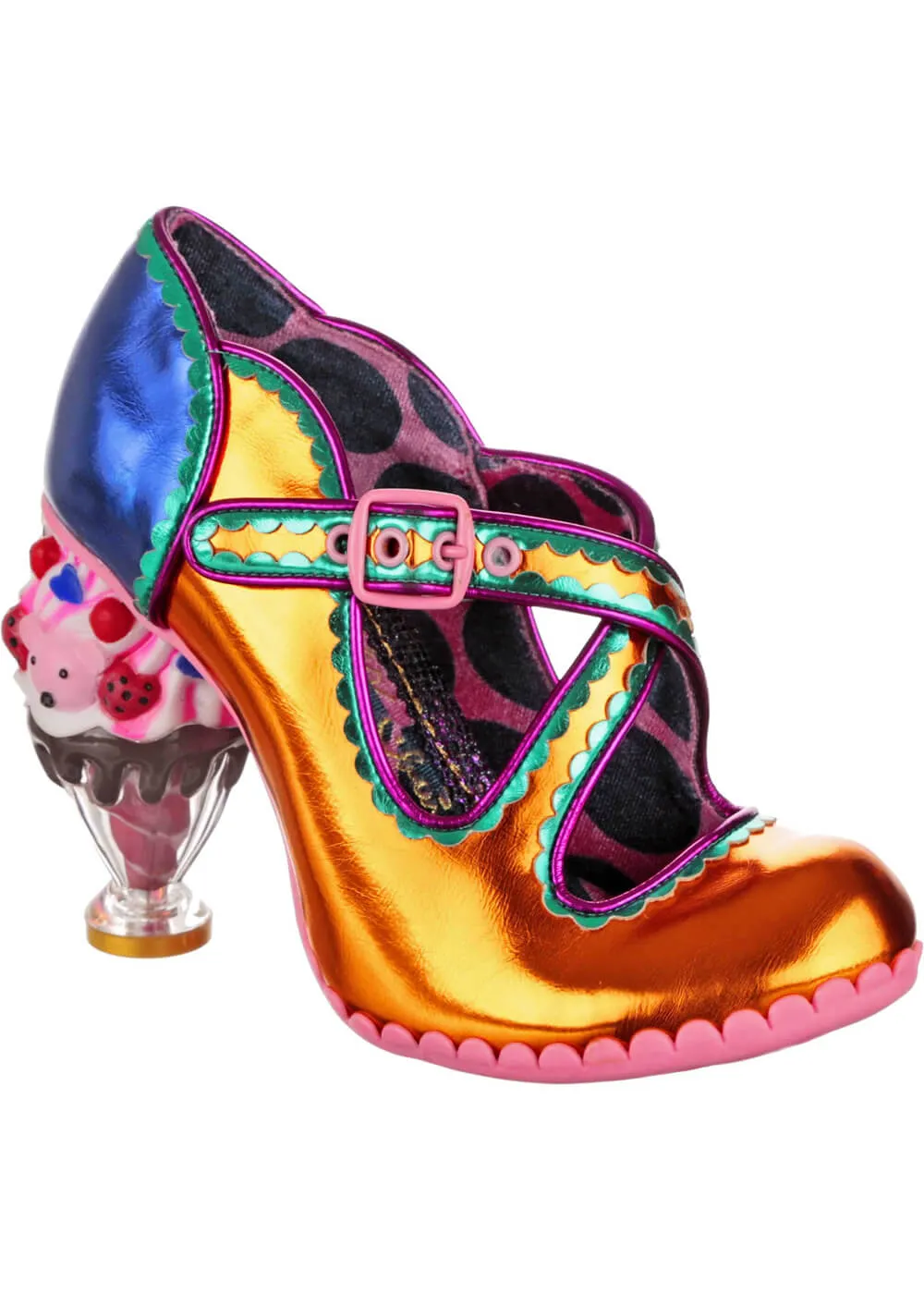 Irregular Choice Favorite Flavor Ice Cream Pumps Gold