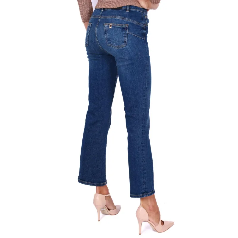 JEANS CROPPED BOOT CUT, BLU