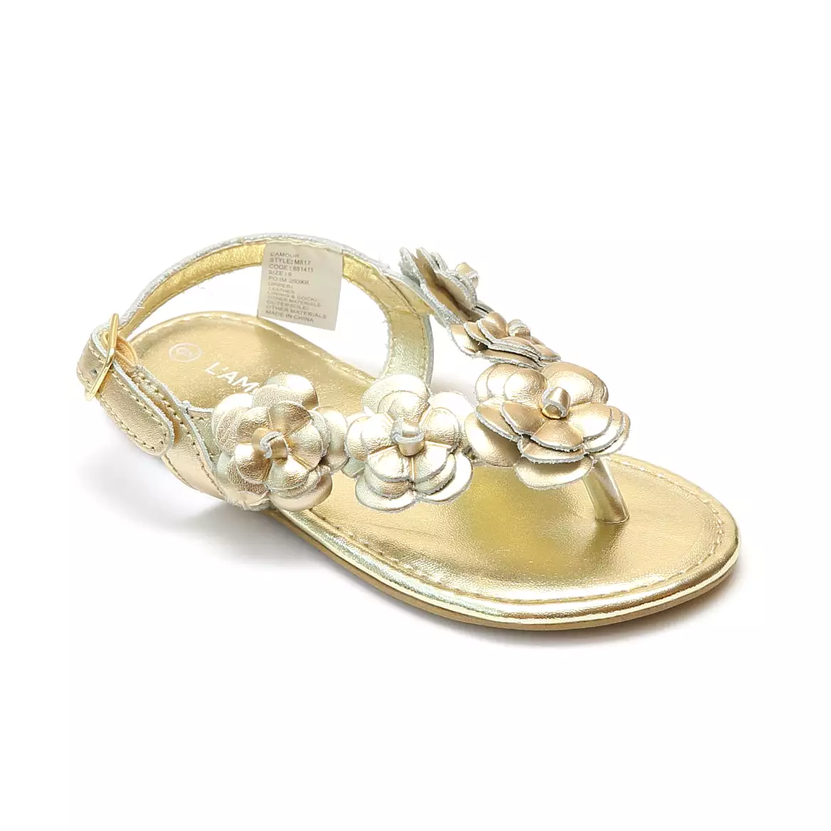 L'Amour Girls Flower Blossom Thong Sandal