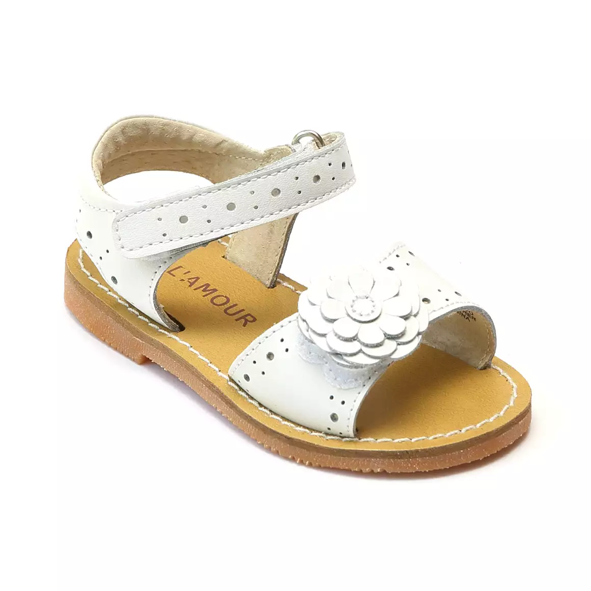 L'Amour Girls Gerbera Leather Sandals