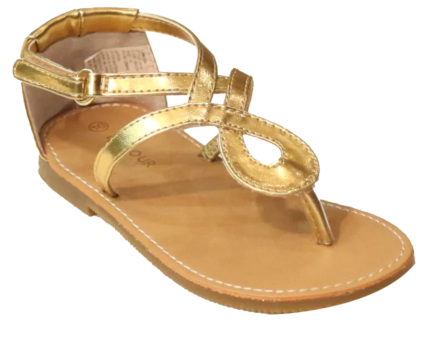 L'Amour Girls J914 Swirl Loop Sandals