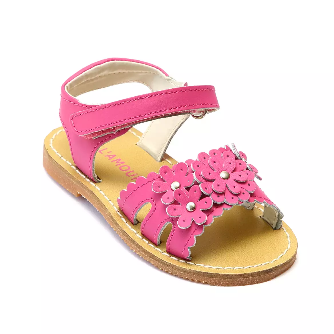 L'Amour Girls Scalloped Open Toe Sandal