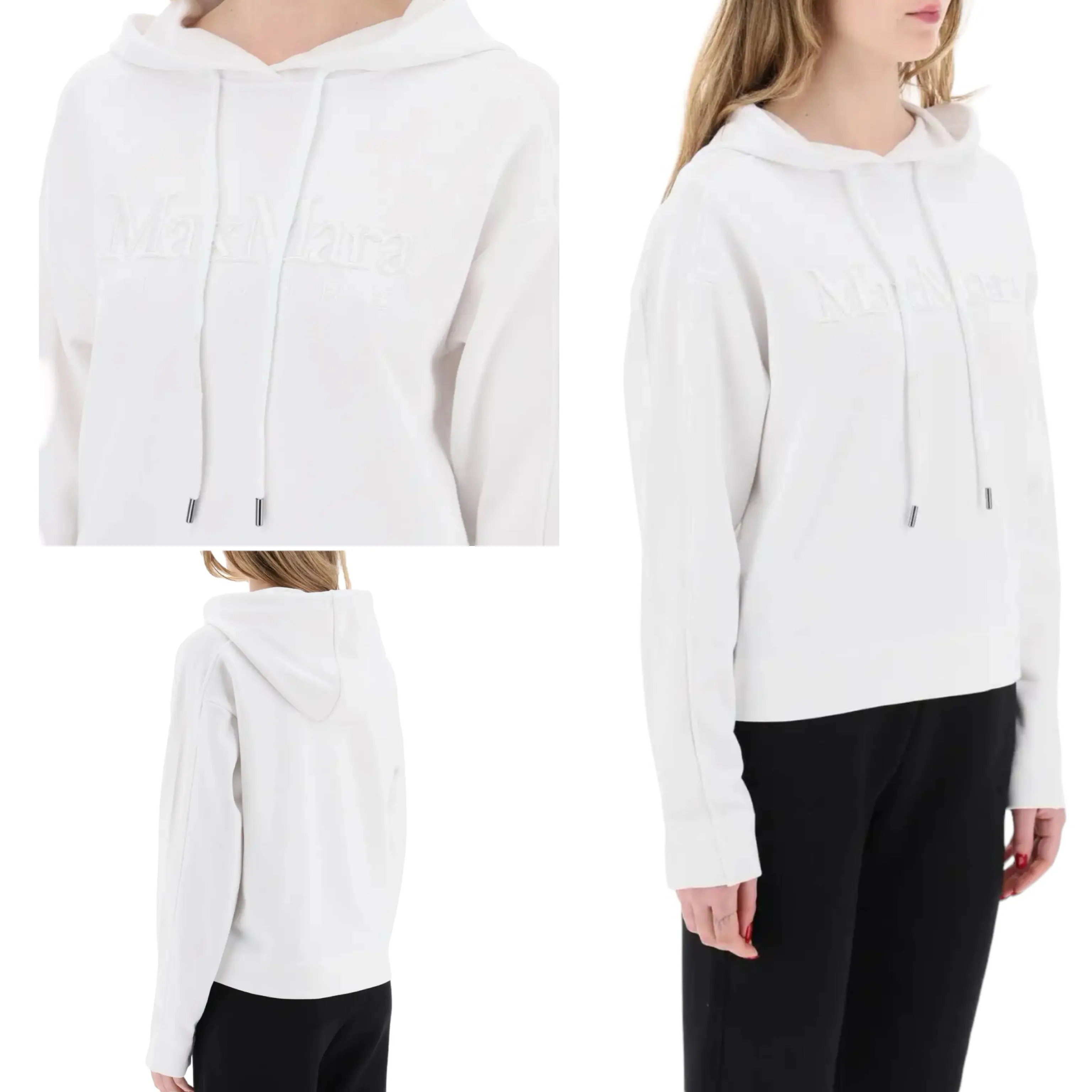 MaxMara  |Plain Cotton Logo Hoodies & Sweatshirts