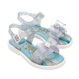 Mini Melissa Mar Sandal + Disney Kids - Glitter Clear / White