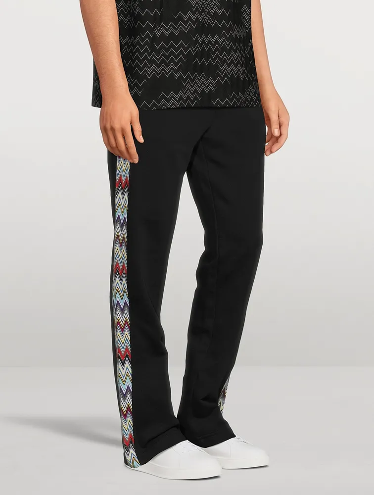 MISSONI Cotton Fleece Pants With Chevron Insert