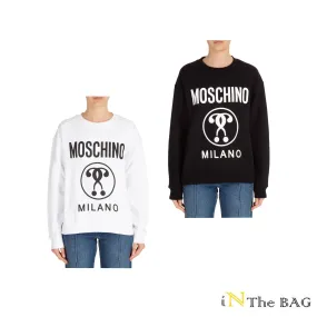 Moschino  |Plain Cotton Logo Hoodies & Sweatshirts