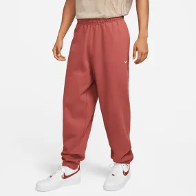 Nike Solo Swoosh Red Fleece Pants